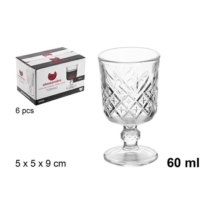 BICCHIERE DA LIQUORE TORINO 60 ML 5X5X9